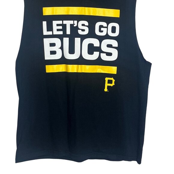 Lets Go Bucs Tank Top Pittsburgh Pirates Baseball MLB Fanwear Black Size XL - Picture 4 of 8